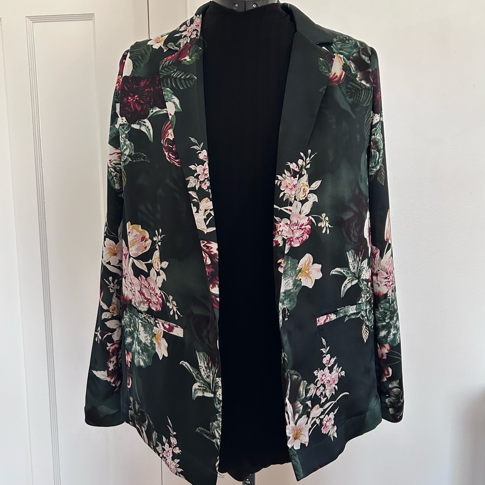 Floral Silky Blazer US M